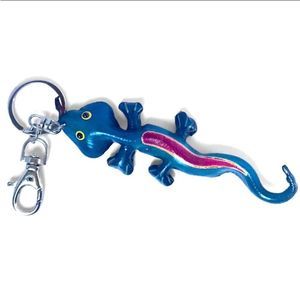 Handmade Genuine Leather Lizard Keychain